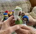 Nativity Crochet Pattern step 2 - assembly progress