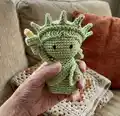 Lady Liberty Amigurumi Pattern step 1 - construction progress