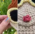 Crochet Girl Portrait Pattern step 3 - details and accessories