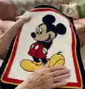 Mickey and Minnie Afghan Pattern step 4 - final assembly and finishing