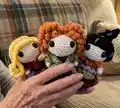 The Witchy Sisters Amigurumi Pattern step 1 - construction progress