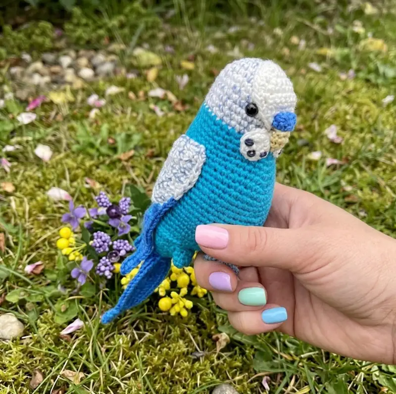 Complimentary Intermediate crochet pattern: Budgerigar Amigurumi Pattern - Simple to follow guide