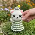 Christmas Tree Cat Amigurumi Pattern step 1 - construction progress