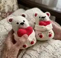 Valentine's Teddy Bear Amigurumi Pattern step 4 - final assembly and finishing