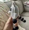 Rac the Raccoon Amigurumi Pattern step 3 - details and accessories