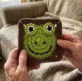 Frog Granny Square Pattern step 4 - final assembly and finishing