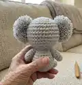 Koala Amigurumi Pattern step 4 - final assembly and finishing