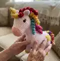 Unicorn & Hatching Baby Amigurumi Pattern step 1 - construction progress