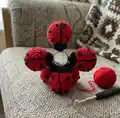Ladybug Keychains Amigurumi Pattern step 3 - details and accessories