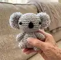 Koala Amigurumi Pattern step 1 - construction progress