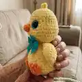 Feather Locklear the Chick Amigurumi Pattern step 2 - assembly progress