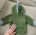 Dragon Rex Sweater Pattern step 1 - construction progress