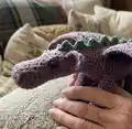 Fierce Little Dragon Amigurumi Pattern step 2 - assembly progress