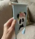 Panda Wall Hanging Decor Amigurumi Pattern step 2 - assembly progress