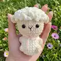 Sheep No Sew Amigurumi Pattern step 2 - assembly progress
