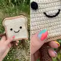 Toastie Bread Bag Amigurumi Pattern step 2 - assembly progress
