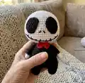 Jack Skellington Amigurumi Pattern step 4 - final assembly and finishing