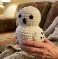 Hedwig The Owl Amigurumi Pattern step 1 - construction progress
