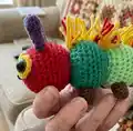 A Hairy Caterpillar Amigurumi Pattern step 3 - details and accessories