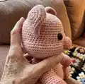 Pig Amigurumi Pattern step 2 - assembly progress