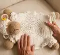 Sheep Security Blanket Amigurumi Pattern step 4 - final assembly and finishing