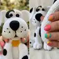 Dog Dotty Amigurumi Pattern step 2 - assembly progress