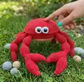 Crab Memory Game Amigurumi Pattern step 2 - assembly progress