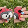 Ladybug Amigurumi Pattern step 2 - assembly progress
