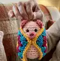 Pig in a Granny Square Blanket Amigurumi Pattern step 4 - final assembly and finishing