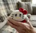 Kirby Hello Kitty Amigurumi Pattern step 1 - construction progress