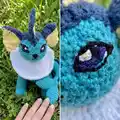 Vaporeon Amigurumi Pattern step 2 - assembly progress