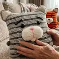 Pillow- Cat Amigurumi Pattern step 4 - final assembly and finishing