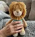 Alan the Lion Amigurumi Pattern step 1 - construction progress