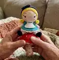 Alice in Wonderland Amigurumi Pattern step 4 - final assembly and finishing