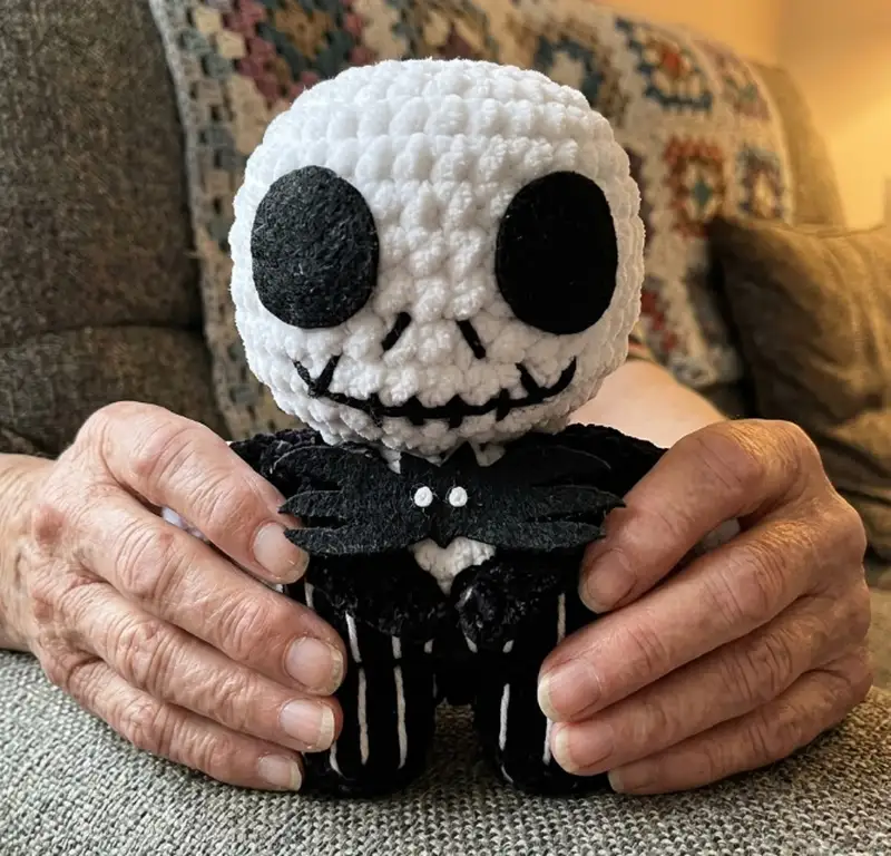 Complimentary Intermediate crochet pattern: Jack Skellington Amigurumi Pattern - Simple to follow guide