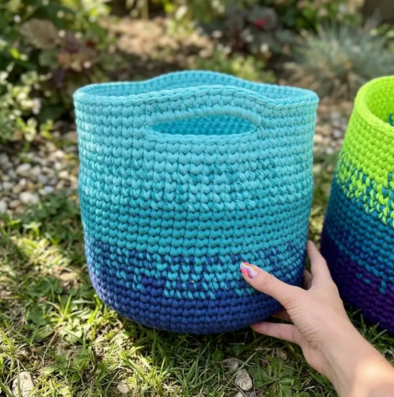 Complimentary Intermediate crochet pattern: Cutie Utility Basket Pattern - Simple to follow guide