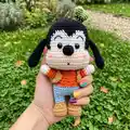Standing and Sitting Goofy Amigurumi Pattern step 1 - construction progress