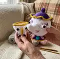 SWC Mrs Potts and Chip Amigurumi Pattern step 4 - final assembly and finishing