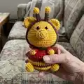 Winnie The Pooh Amigurumi Pattern step 1 - construction progress