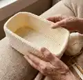 Basic Crochet Basket Pattern step 1 - construction progress