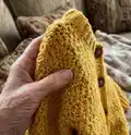Adult's Crochet Crew Neck Cardigan Pattern step 2 - assembly progress