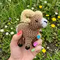 Bobby the Bighorn Sheep Amigurumi Pattern step 4 - final assembly and finishing
