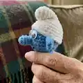 Smurf Amigurumi Pattern step 2 - assembly progress