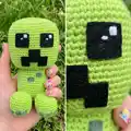 Creeper Amigurumi Pattern step 3 - details and accessories