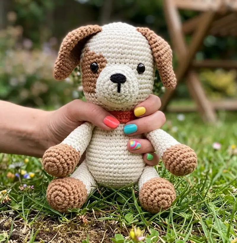Complimentary Intermediate crochet pattern: Puppy Chip Amigurumi Pattern - Simple to follow guide