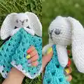 Cute Bunny Comforter Amigurumi Pattern step 3 - details and accessories