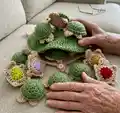 Crochet Turtle Memory Game Amigurumi Pattern step 4 - final assembly and finishing