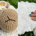 Sheep Security Blanket Amigurumi Pattern step 3 - details and accessories