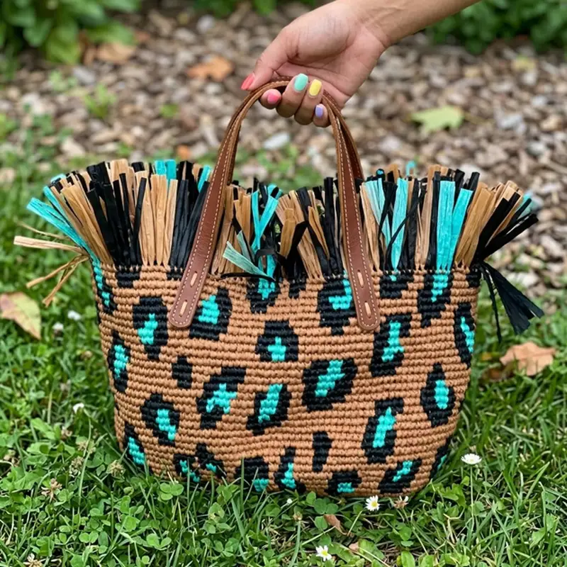 Complimentary Intermediate crochet pattern: Leopard tote Pattern - Simple to follow guide