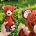 Red Fox Amigurumi Pattern step 2 - assembly progress